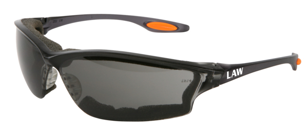 Law III Wrap Around Style Safety Glass, Grey with Foam Seal, Dielectric