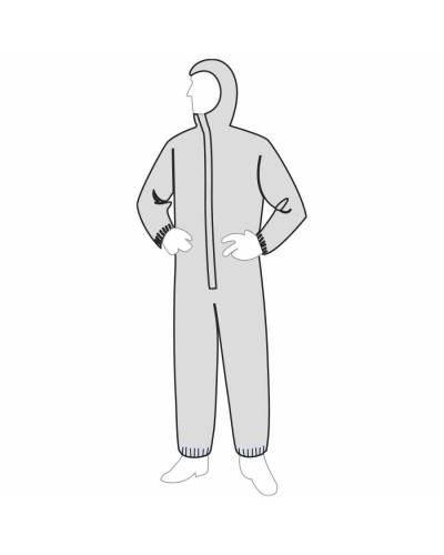 [DA-18127] PermaGard™ Coverall - Attached Hood & Elastic Ankles