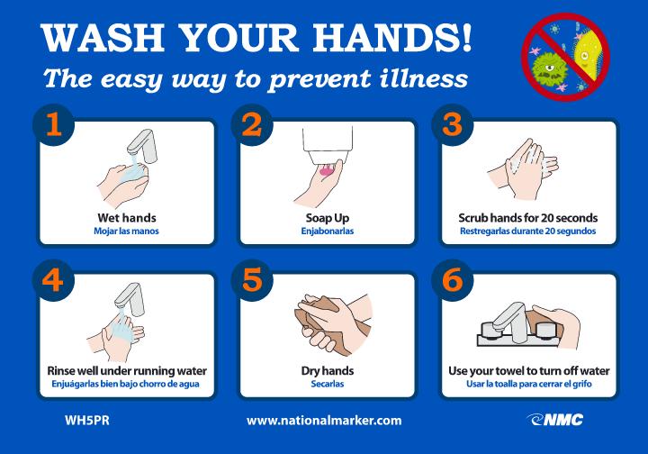 Wash Your Hands, 7 x10, Removable PS Vinyl