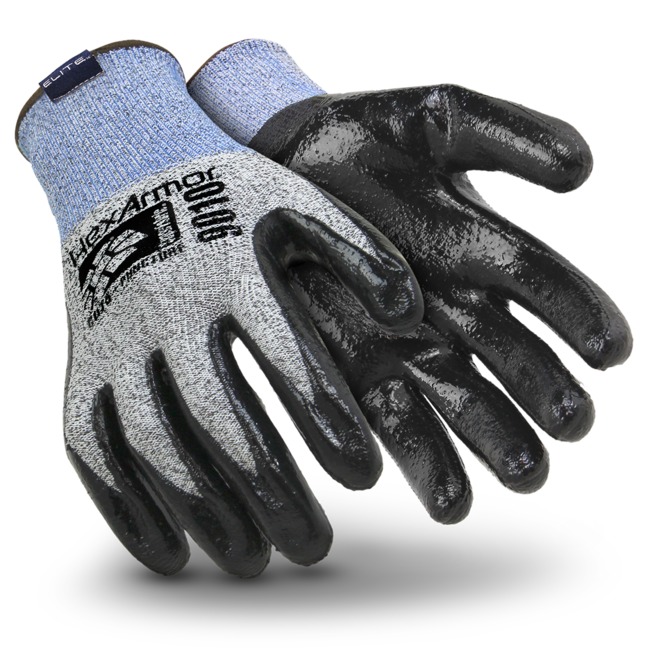[A-9010] HPPE Fiberglass Shell Glove with Nitrile Palm Dip