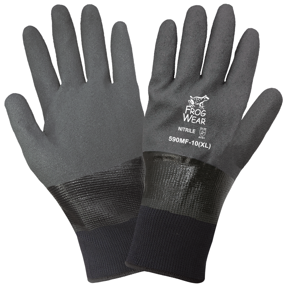 [A-6280MF] FrogWear® 13 Gauge Fully Coated Mach Finish Nitrile Glove
