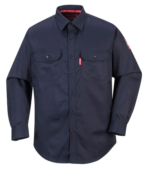 [SA-FR89] Bizflame FR Shirt, Navy, 8.2 Cal/Cm2