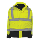 [SA-GLO-P3] FrogWear® High-Visibility Yellow/Green Three-in-One Hybrid Parka
