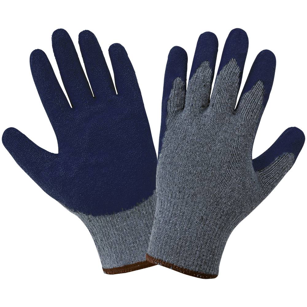 [A-300E] Economy Blue Rubber Palm Dip Glove