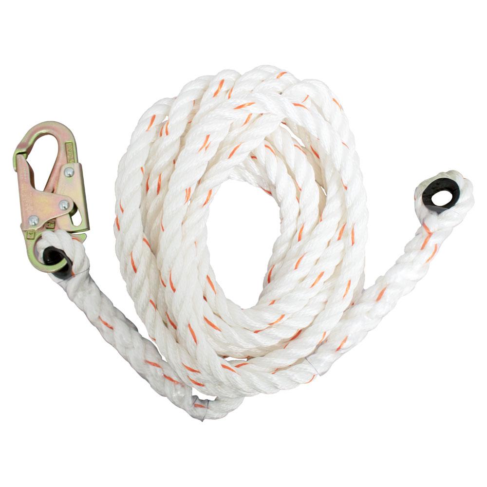 [FP-411] 5/8" 3-Strand Polyblend Synthetic Lifeline with  Snap Hook