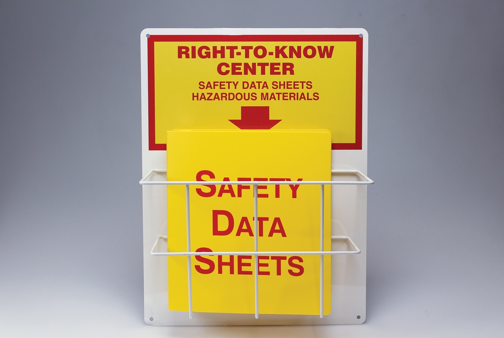 Right-To-Know Data Sheets Binder Single Basket Includes Board, Rack and Book