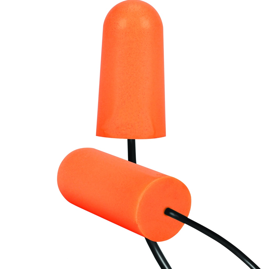 MegaBullet™ Plus Tapered Disposable Foam Earplug, NRR 33, Corded (100 PR/BX)