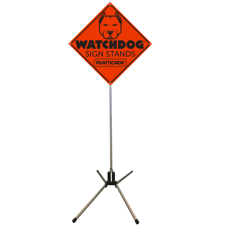 Plasticade Tall Double Spring Sign Stand, MASH Approved
