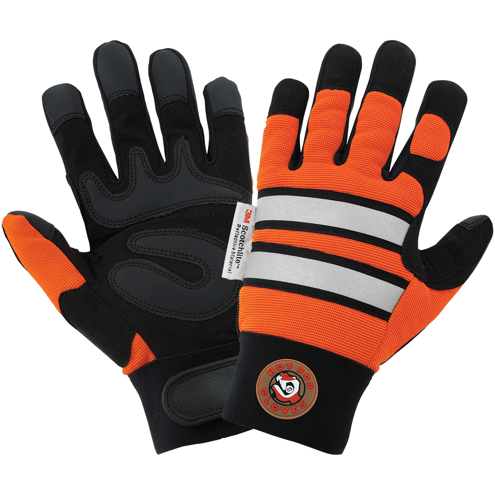 [A-HR9000VIS] Hot Rod Gloves® High-Visibility Synthetic Leather Glove