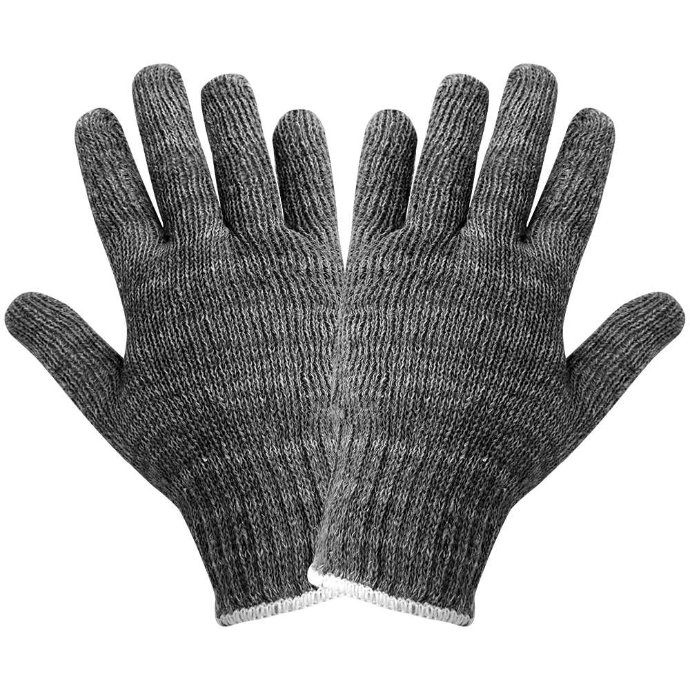 Heavyweight Gray Cotton/Poly String Knit Glove