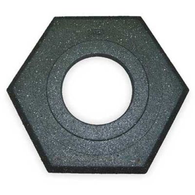 Channelizer Bases,16 lb. Rubber Base, Hexagon, 7.75" hole, 20.25" Wide