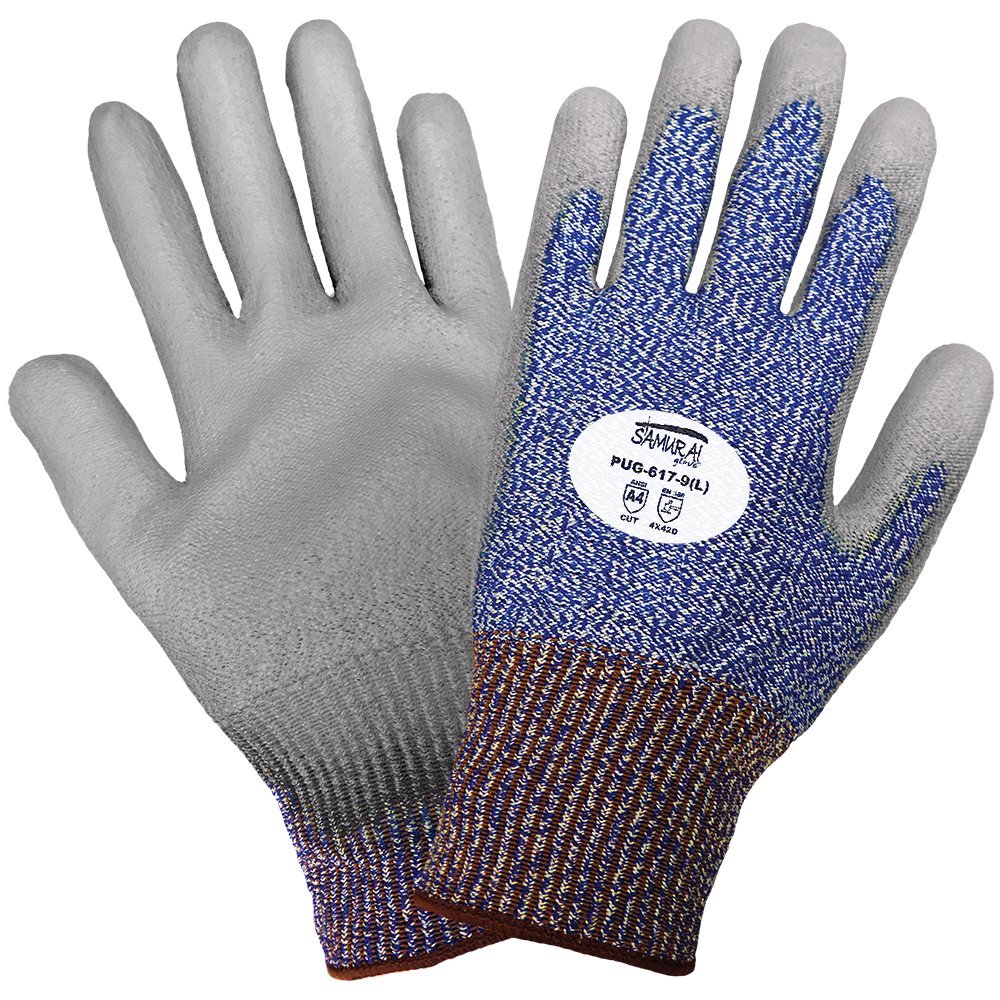 [A-PUG-617] Samurai Glove® Lightweight Polyurethane Coated Cut Resistant Gloves-ANSI A4 Cut Resistance