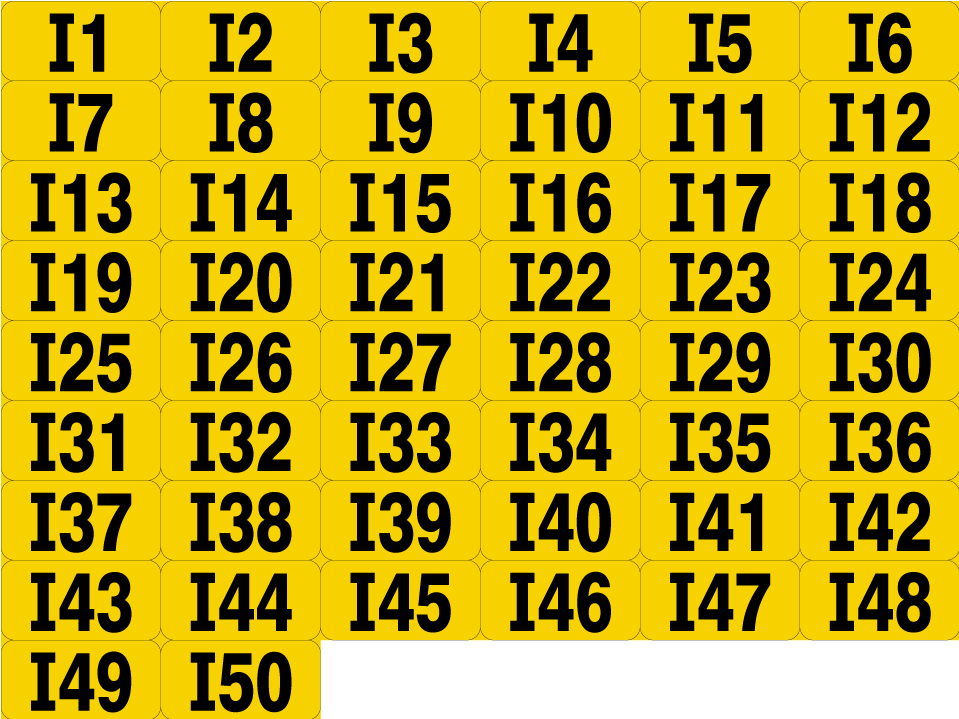 3 H X 6 W - Rectangle - Horizontal - Black on Yellow Slid-Gard Label (I 1-50)