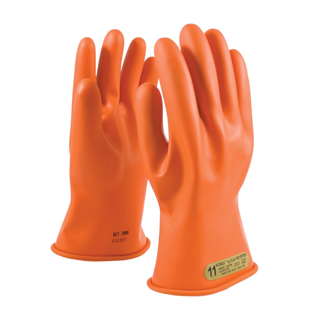 [A-147-00-11] NOVAX® Rubber Electrical Insulating Gloves, Class 00, 11 In.