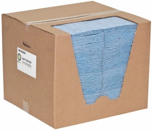 Spilltech Oil-Only Commander™ Pads, 19" L x 15" W ,Units/Pkg 100, Heavy Weight, Blue, Box