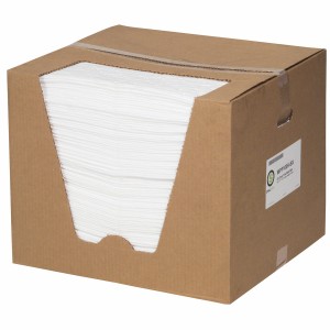 Spilltech Oil-Only Commander™ Pads, 19" L x 15" W ,Units/Pkg 100, Heavy Weight, White, Box