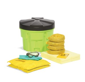 Spilltech HazMat 20-Gallon Hi-Viz Overpack Drum Spill Kit 