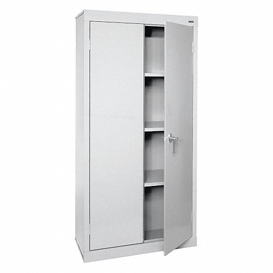 Commercial Storage Cabinet, Dove Gray, 72 in H X 30 in W X 18 in D, Assembled