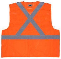 Hi Vis Reflective Orange Safety Vest, Five Point Break Away Design