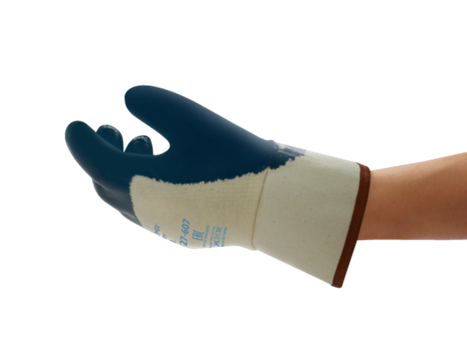 Nitrile 3/4 Dipped Gloves, Cotton Jersey Safety Cuff