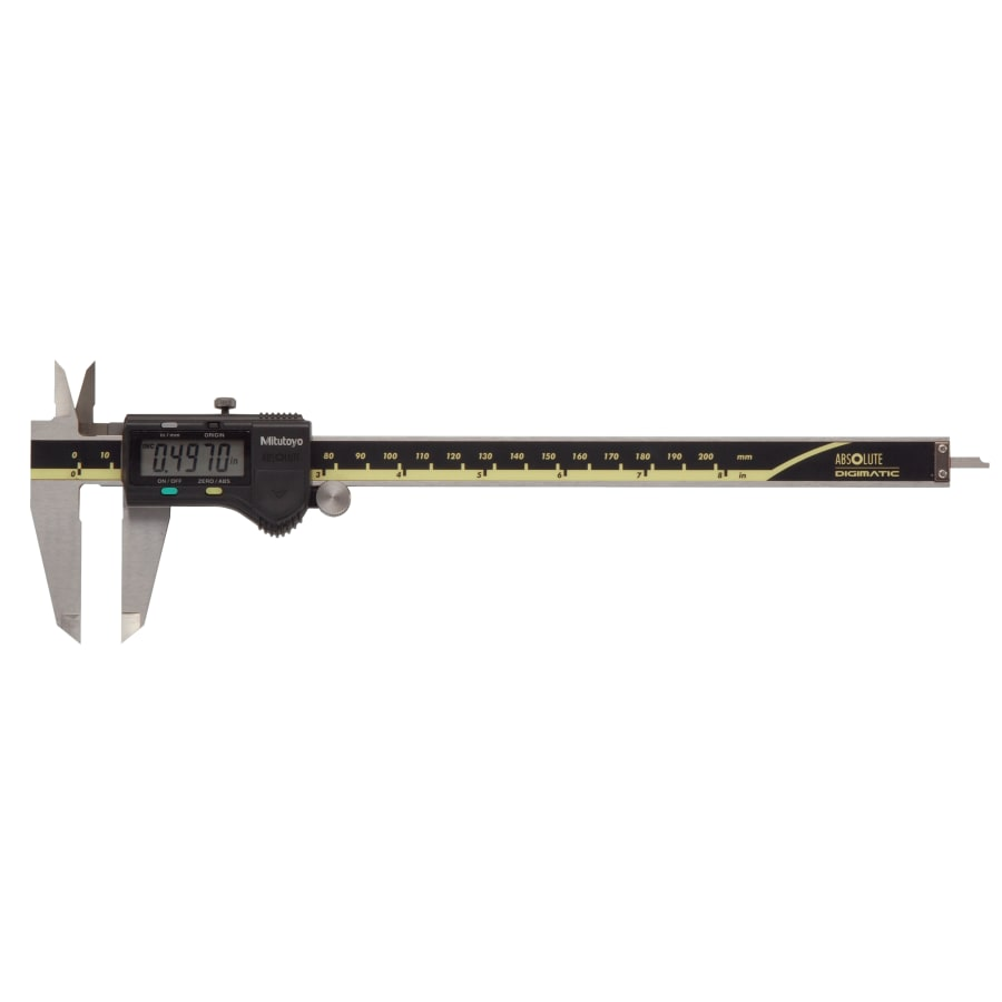Series 500 Standard Digimatic Calipers w/Thumb Roller, 0-8 in, Carbide, W/O SPC