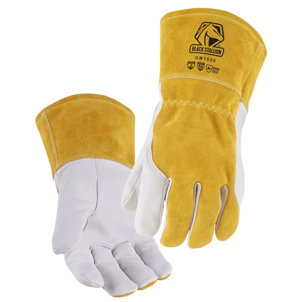 [A-GM1550-WT] Cut-Resistant Goatskin Palm MIG Glove