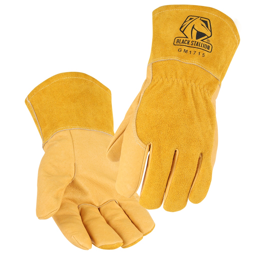 [A-GM1715-TT] Grain Pigskin Palm MIG Glove with Side Padding