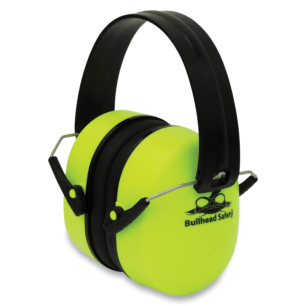Bullhead Safety Premium High-Visibility Foldable NRR 23 dB Earmuffs