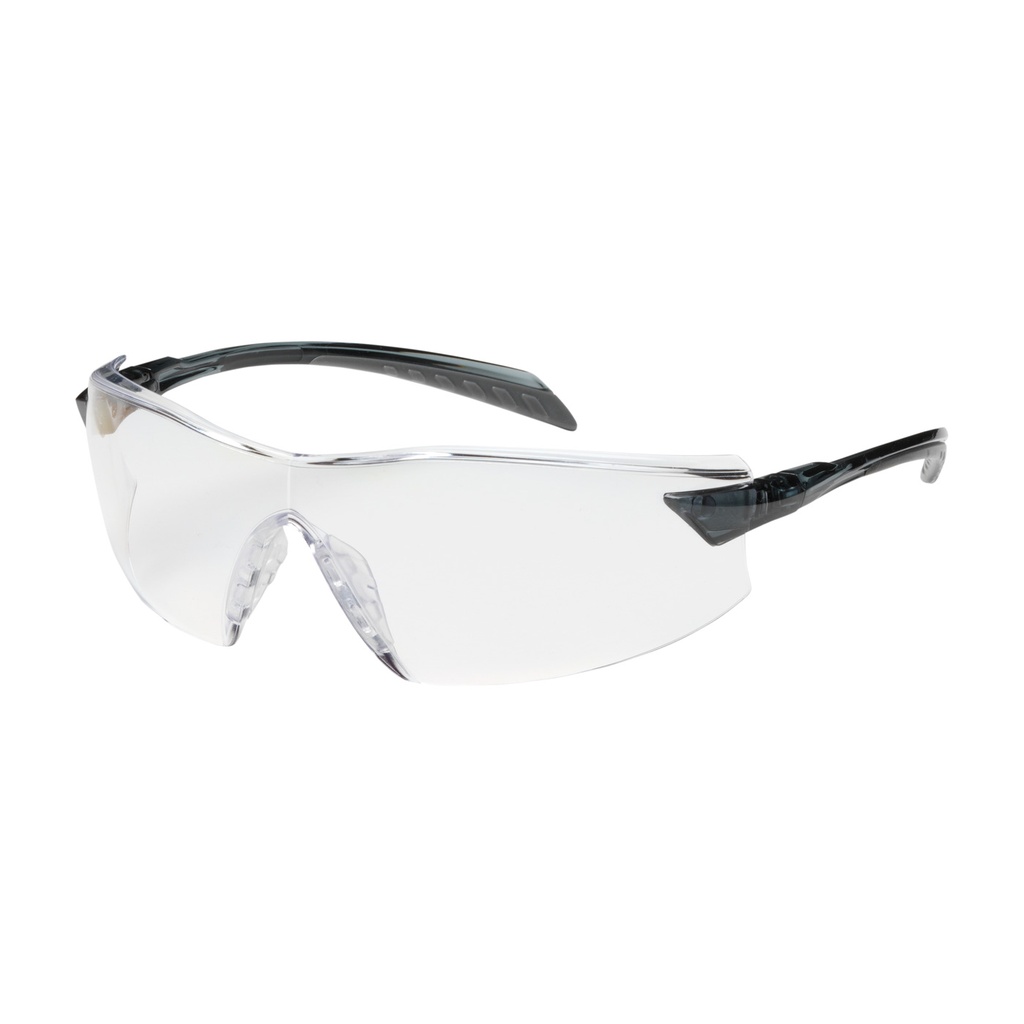 Bouton® Optical Radar™ Rimless Safety Glasses with Gray Temple, Clear Lens and Anti-Scratch / Anti-Fog Coating