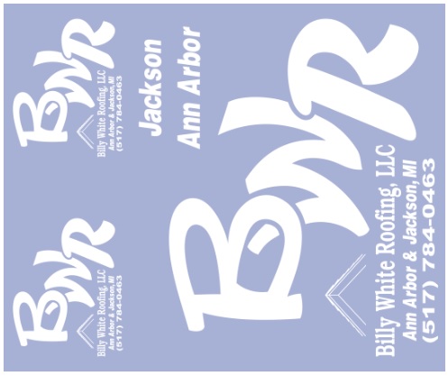 Printing - BWR Billy White Roofing, White, Hip