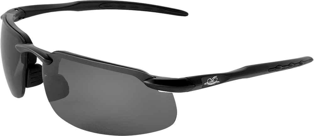 Bullhead Swordfish Safety Glass, Smoke Anti-Fog Lens, Matte Black Frame