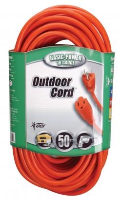 Southwire Vinyl Extension Cords, 25 ft, 1 Outlet, Orange