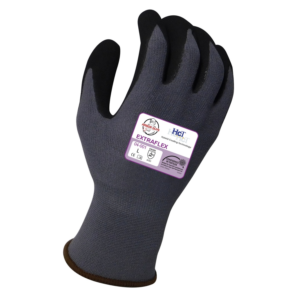 [A-04-001] 15 Gauge Black HCT MicroFoam Nitrile Palm Coated Gloves