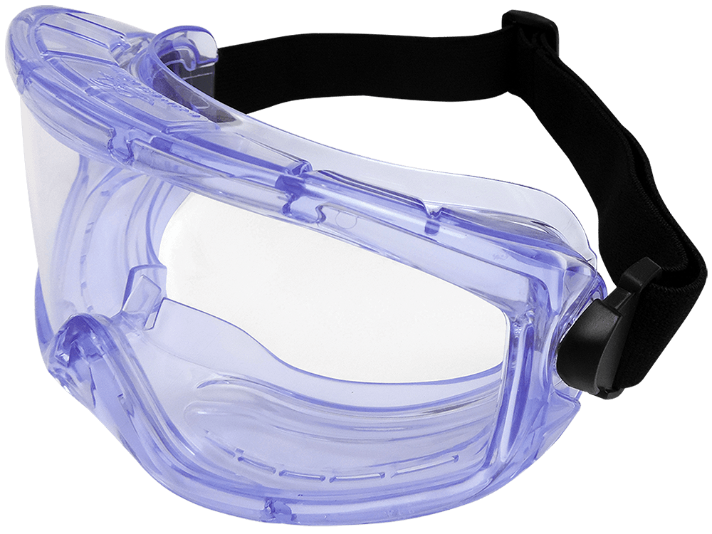 BG3 Goggle, Clear Anti-Fog, Slotted Indirect Vented, Blue Tint Frame