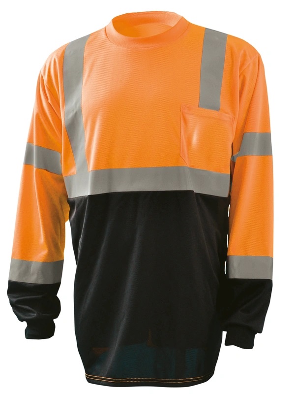 [SA-LUX-LSETPBK] Black Bottom Wicking Birdseye Long Sleeve Shirt