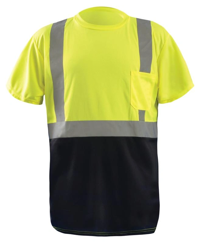 [SA-LUX-SSETPBK] ANSI Class 2 Black Bottom T-shirt