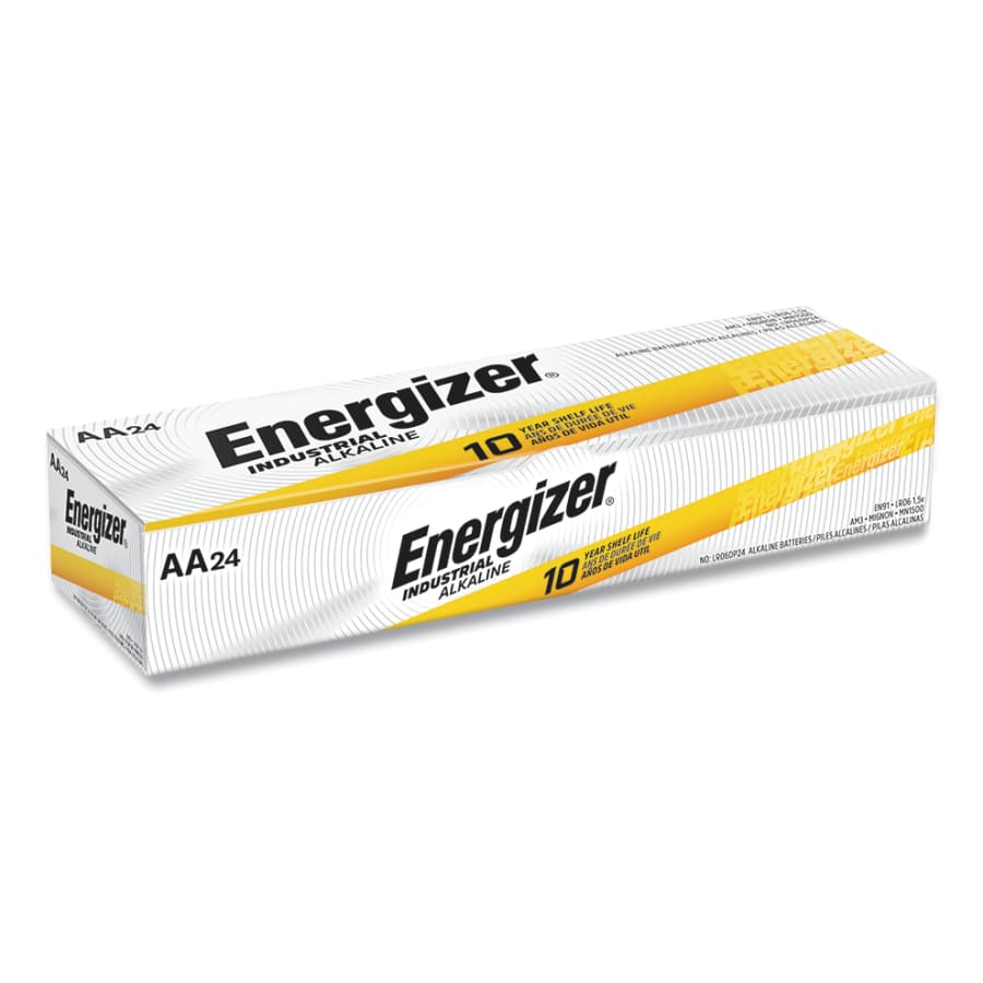 Energizer Industrial Alkaline Battery, AA, 1.5 V, 24/Pack