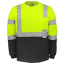 [SA-GLO-008LS] FrogWear® HV Self-Wicking High-Visibility Yellow/Green Long-Sleeved Shirt with Reflective