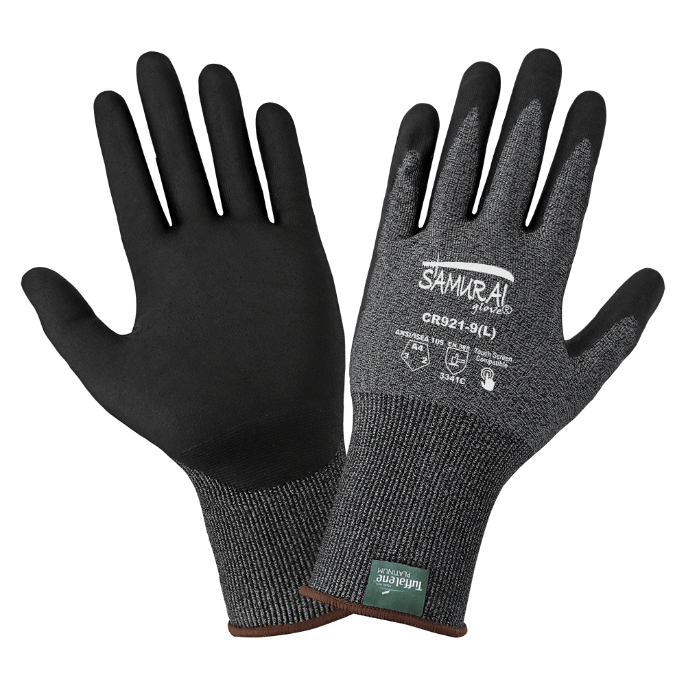 [A-CR921] Samurai Glove® Salt-and-Pepper Cut Resistant Coated Touch Screen Gloves