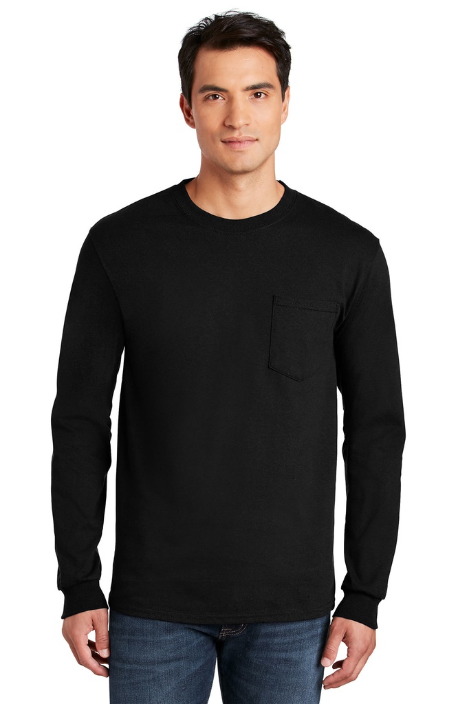 [UF-2410] Gildan® - Ultra Cotton® 100% US Cotton Long Sleeve T-Shirt with Pocket