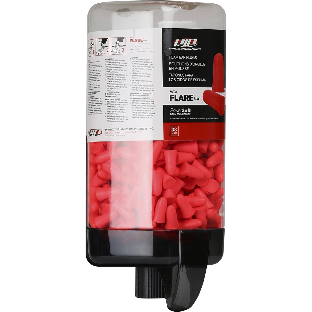 Mega Flare Plus Ear Plug Refill Canister NRR=33, 400 Pair