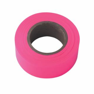 Flagging Tape, 1-3/16 in x 150 ft, Pink