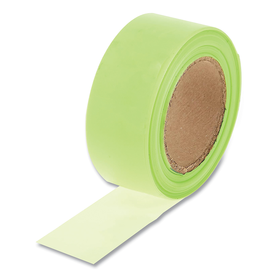Flagging Tape, 1-3/16 in x 150 ft, Lime