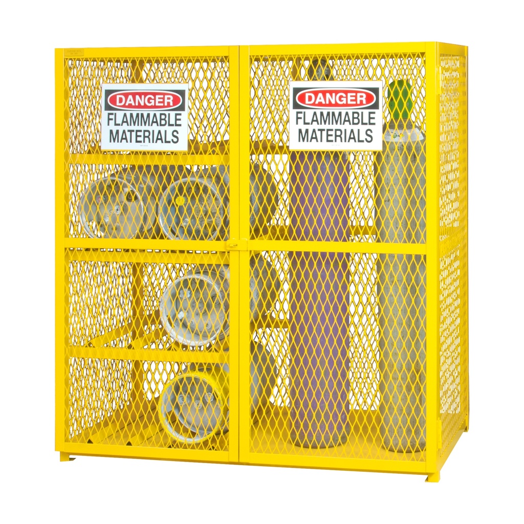Combo Gas Cylinder Manual Close Cabinet, Capacity of 17