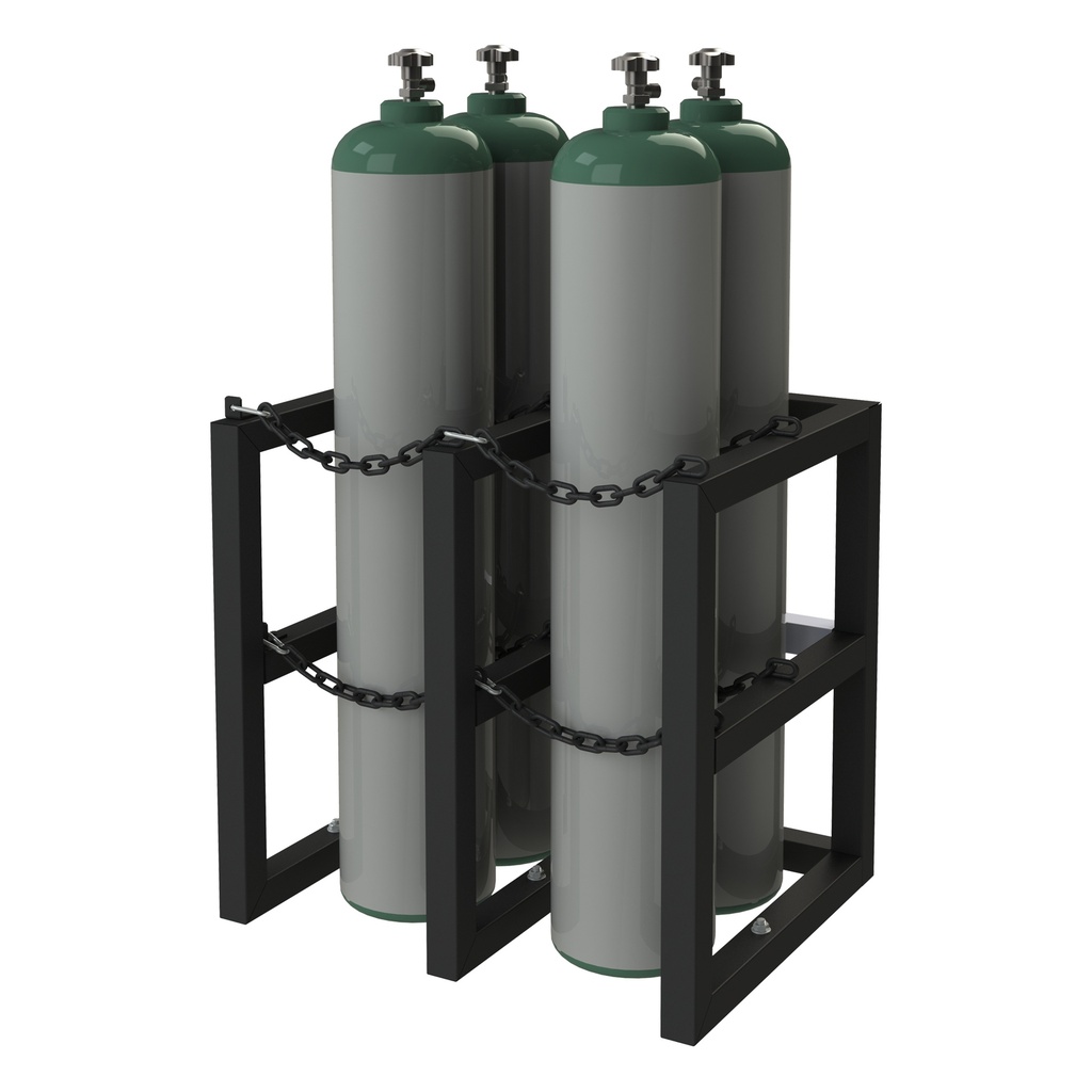 Gas Cylinder Rack for 4 Vertical Cylinders