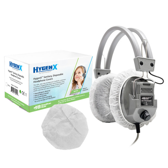 HygenX Sanitary Ear Cushion Covers for Over-Ear Headphones, PK/50