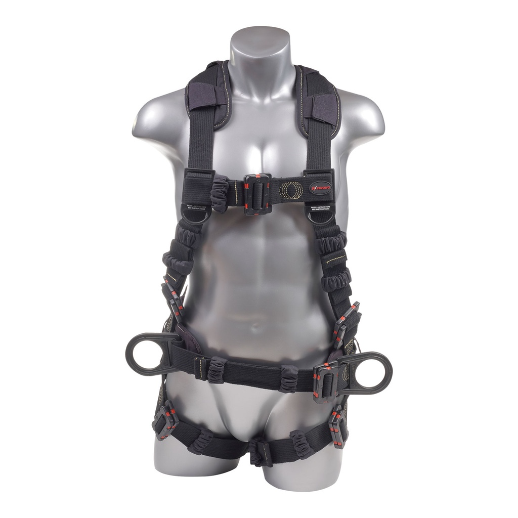 [FP-UFH10731P] 5-Point FBH - Dielectric Arc Flash Rated, Removable Back/Shoulder Pad and Waist Belt, 3 D-rings, PT Legs