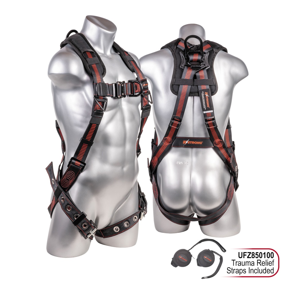 [FP-UFH152011GQ] 5-Point FBH, Back/Shoulder Pad, Enhanced Dorsal D-ring, Front D-ring, QC Chest, All Black Fittings, TB Legs