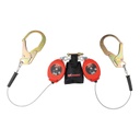 [FP-UFS314006LD] 8.5' Dual Leading Edge (LE) Rated SRL with swivel rebar hooks at anchorage end, other end dorsal connector shock pack assembly