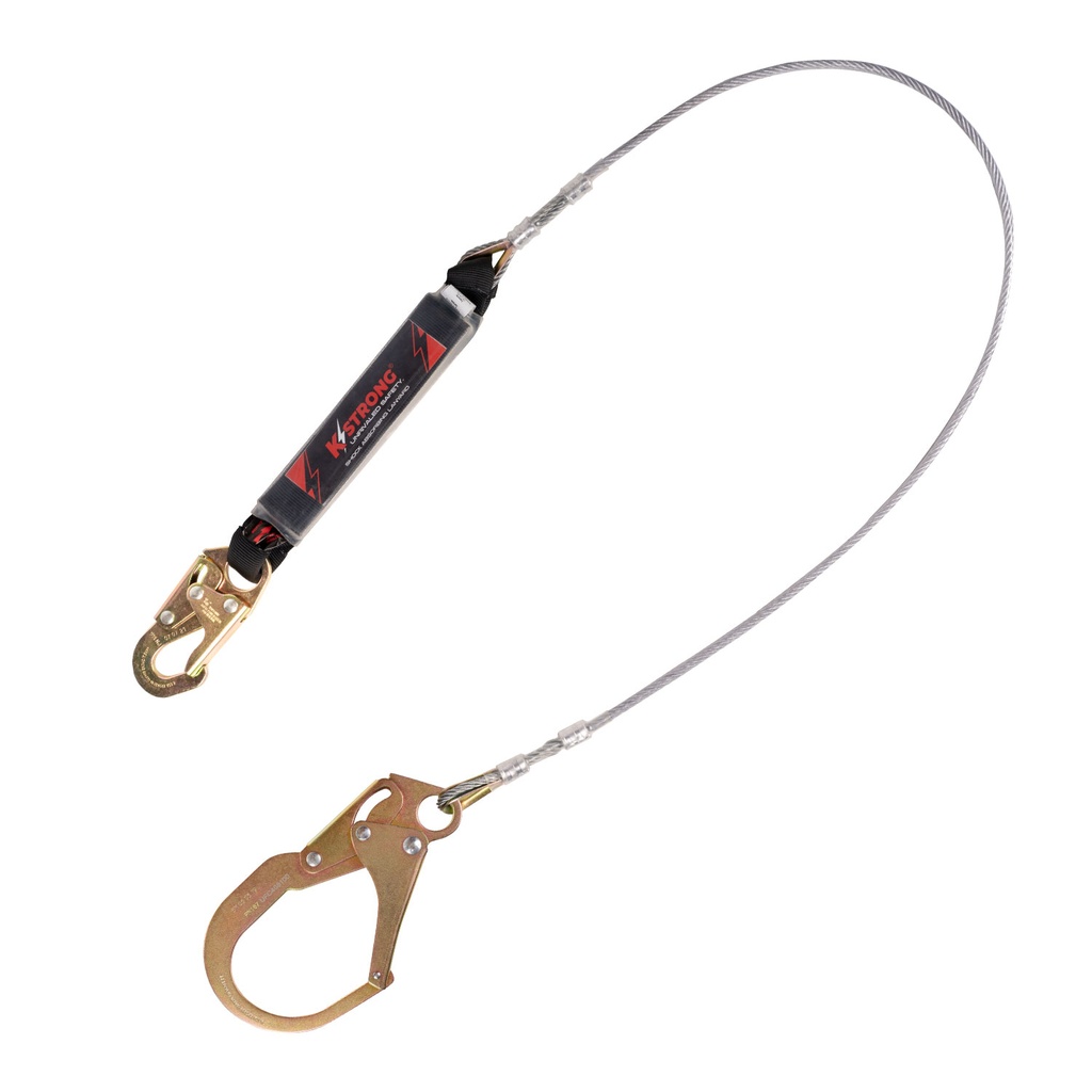 [FP-UFL201611] 6' Clear Pack SAL Wire Cable Leading Edge (LE) rated with snap hook on one end, other end rebar hook.